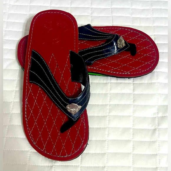 Kabul combat flip flops shoes black and red Size 12 - Picture 1 of 8